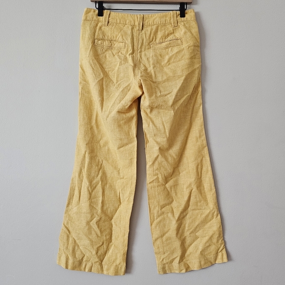 Anthropologie Sunny Yellow Wide-Leg Trousers - Picture 3 of 7